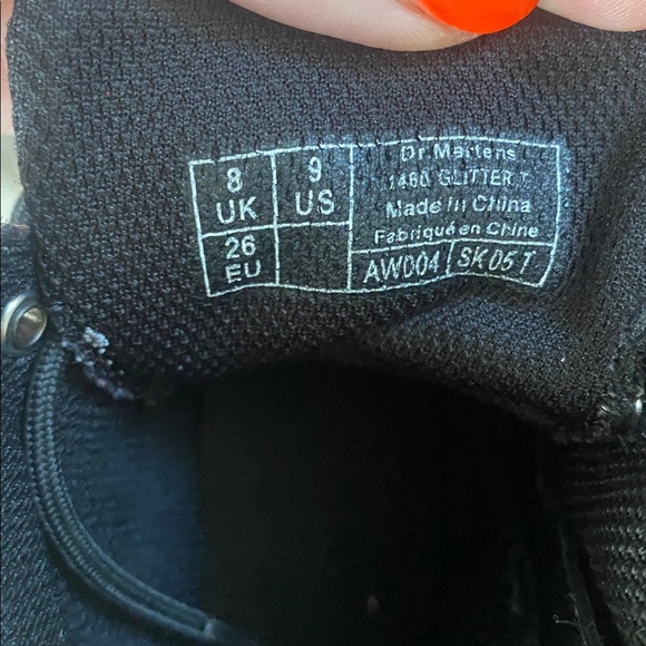 Dr. Martens Kids Glitter Boots - Metallic Gray - Picture 8 of 8